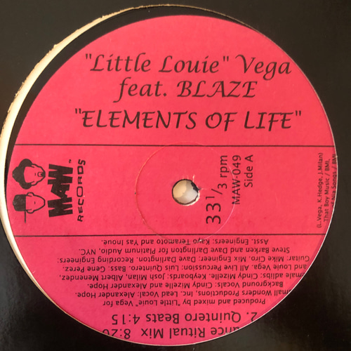 &quot;Little Louie&quot; Vega ‎– Elements Of Life