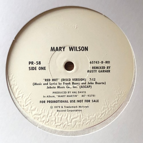 Mary Wilson - Red Hot