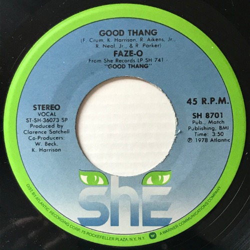 Faze-O - Good Thang / Who Loves You