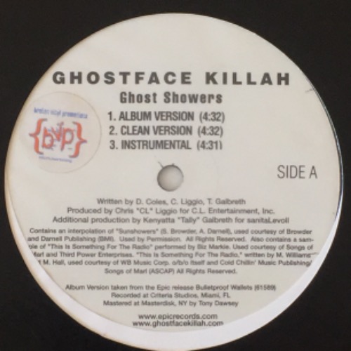 Ghostface Killah - Ghost Showers / Ice / Hilton