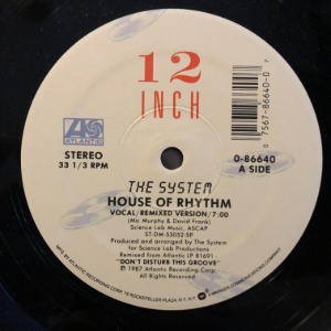 The System - House Of Rhythm / Groove
