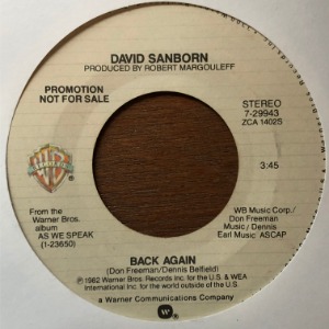 David Sanborn - Back Again
