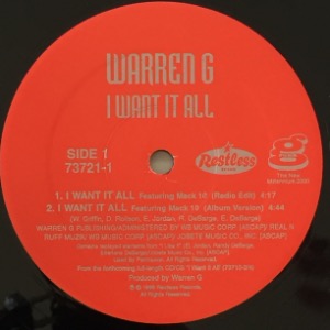 Warren G - I Want It All