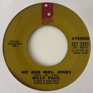 Billy Paul - Me And Mrs. Jones / Your Song