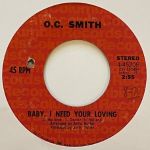 O.C. Smith - Baby I Need Your Loving / San Francisco Is A Lonely Town