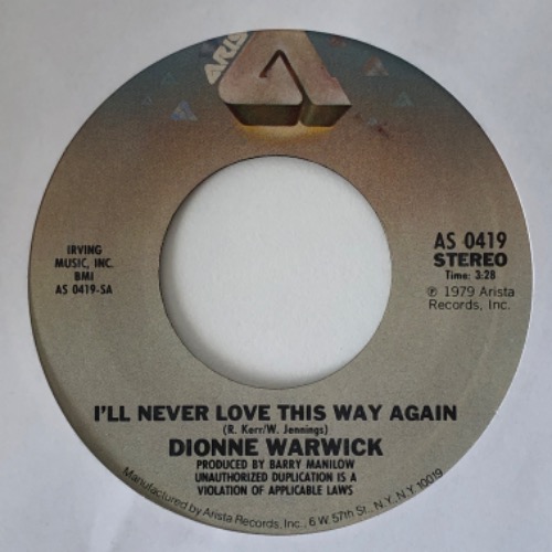 Dionne Warwick - I&#039;ll Never Love This Way Again