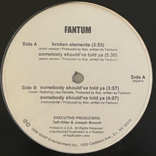 Fantum - Broken Elements / Somebody Should&#039;ve Told Ya