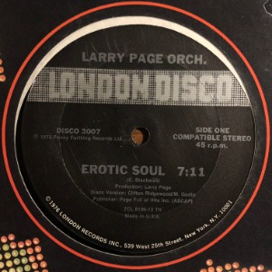 Larry Page Orch. - Erotic Soul / I&#039;m Hooked On You