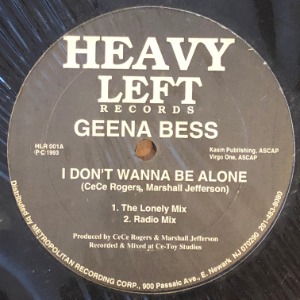 Geena Bess - I Don&#039;t Wanna Be Alone