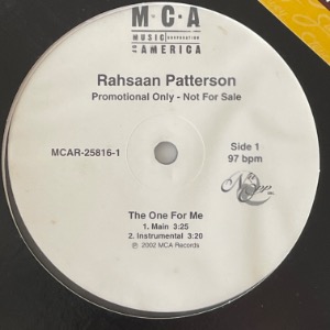 Rahsaan Patterson - The One For Me