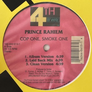 Prince Rahiem - Cop One, Smoke One / Hydraulic