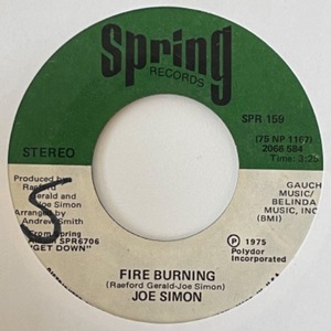 Joe Simon - Music In My Bones / Fire Burning