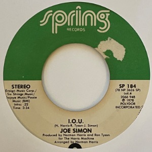Joe Simon - I.O.U. / It Must Be Love