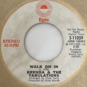 Brenda &amp; The Tabulations - Walk On In / I&#039;m In Love