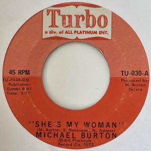 Michael Burton - She&#039;s My Woman / Love On A Two Way Street