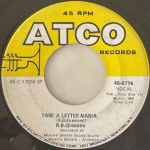 R.B. Greaves - Take A Letter Maria